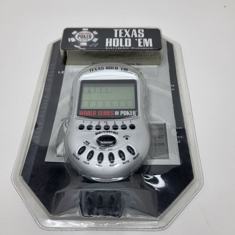 Vintage Texas Hold Em Poker Handheld Excalibur World Series Electronic Game